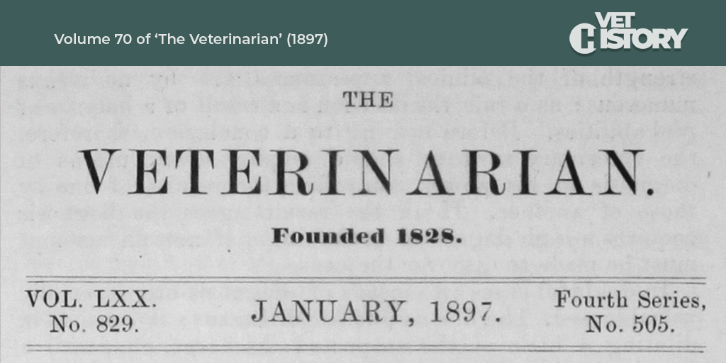 RCVSKnowledge's tweet image. After a few months hiatus - 'The Veterinarian' is back! Picking up from where we stopped, we have Volume 70 from 1897 ready for you to read! bit.ly/3eRSFi5 #vethistory #vetarchives
