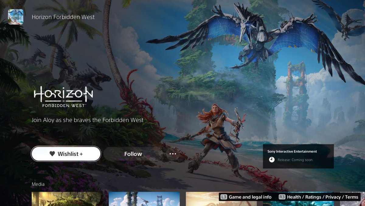 Guerrilla on Twitter: "Check out Horizon Forbidden West's brand new #PS5  Game Hub! Follow the game for all the latest news, community activities,  and other fun content. https://t.co/YeoJHaaZUs" / Twitter