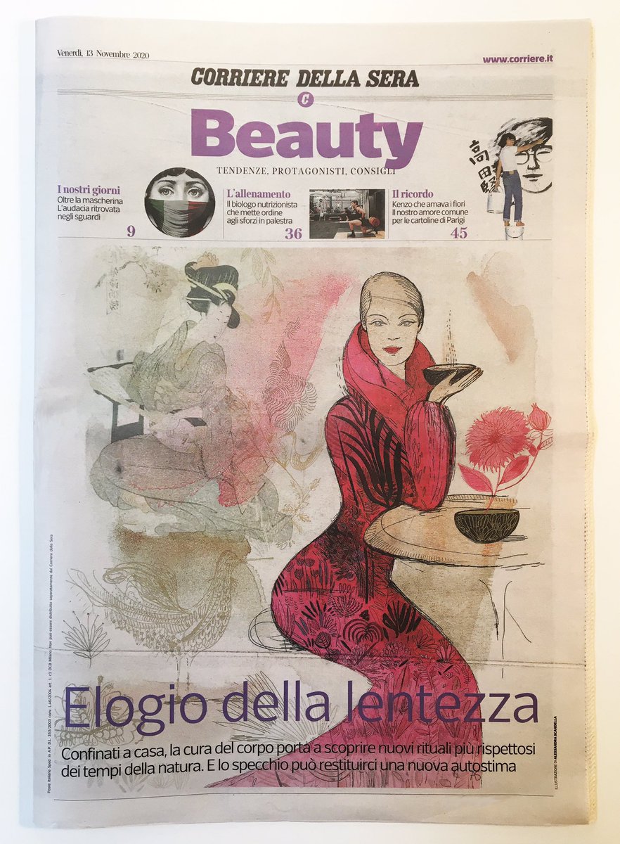 AlessandraScan4's tweet image. Oggi su @Corriere inserto Beauty, grazie a Alessandro Cannavo’ e a Anna Masucci #illustration #illustrazione #bellezza #beauty #watercolor #fashion #moda #acquerello #ink #china #lentezza