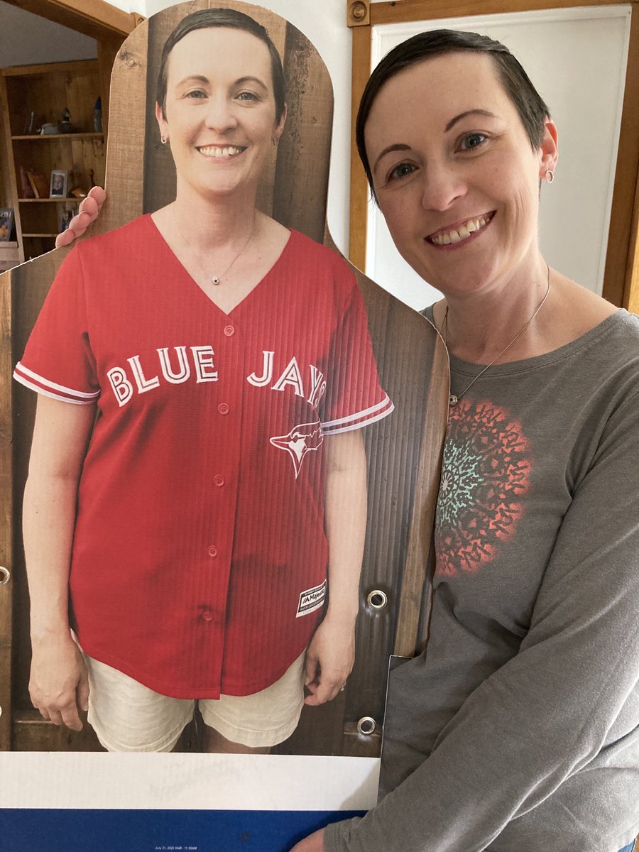 SusanKimberley1's tweet photo. My cardboard twin returned home from her summer of watching ⁦@BlueJays⁩ baseball in Buffalo! Hoping it will be safe to catch a game in person sometime soon. ⚾️❤️ https://t.co/7sP3YG5Z8o