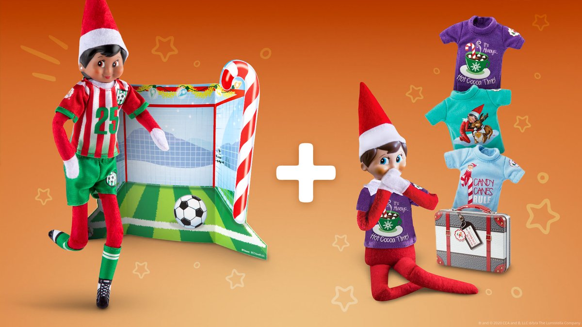 elfontheshelf's tweet photo. Get 20% off this season’s new clothes for your Scout Elf –the perfect way to make Friday the 13th your LUCKY day! https://t.co/ee1gZ9yQvA #ClausCouture #ElfClothes #ElfontheShelf https://t.co/WneWpg0VTl