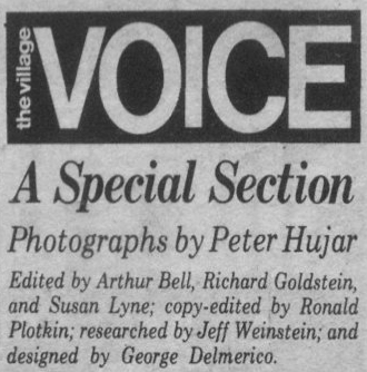 A special 'Village Voice' section of Chicago Gay Life, 1979, the photos were all taken by #PeterHujar including historic club Badlands and Marsha P. Johnson.