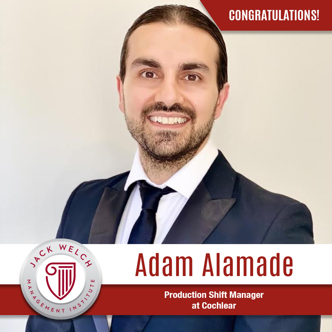 CEOpapers's tweet photo. JackWelchMBA: Please join us in congratulating #JWMI Student, Adam Alamade on his recent advancement as Production Shift Manager at Cochlear. Way to go Adam!! We cannot wait to hear more success stories from you! #winning #studentsuccess https://t.co/zpQ09w71LQ