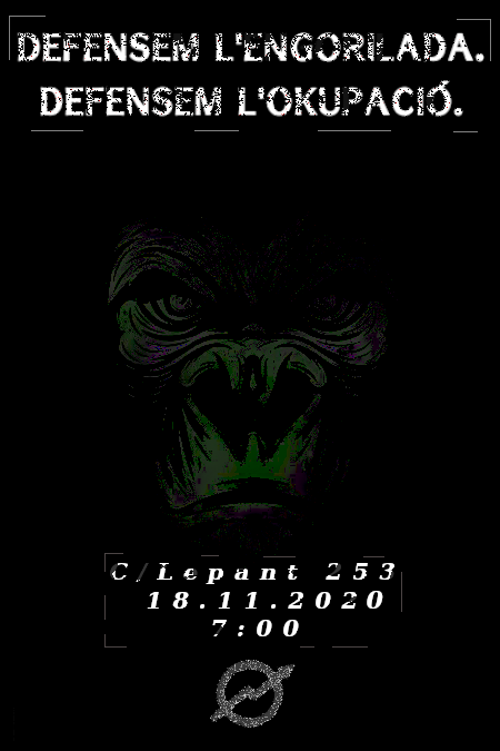 🤬VOLEN TORNAR A INTENTAR DESALLOTJAR L'ENGORILADA🤬

💥DEFENSEM L'ENGORILADA
💥DEFENSEM L'OKUPACIÓ

🗓️18 de novembre
🕖 7 del matí
📍Carrer lepant 253

#ResistimaLaJungladAsfalt #LEngoriladaResisteix #PaestumSLEspeculadors
