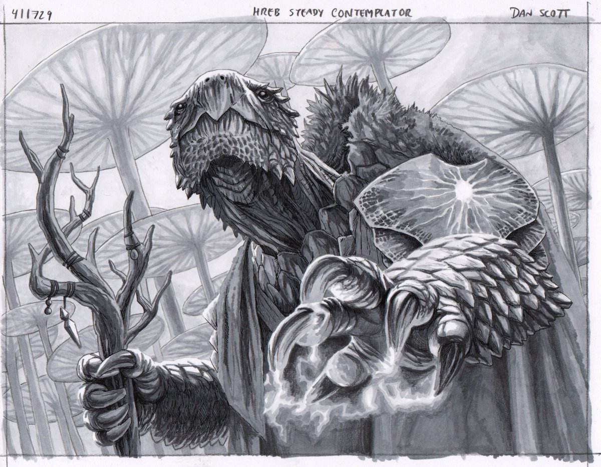 Dan Scott Archelos Lagoon Mystic Original Sketch This Is Currently Up For Bid On The Mtg Art Marketplace T Co Bqjfk0dpvh T Co Nc8itvyq2j