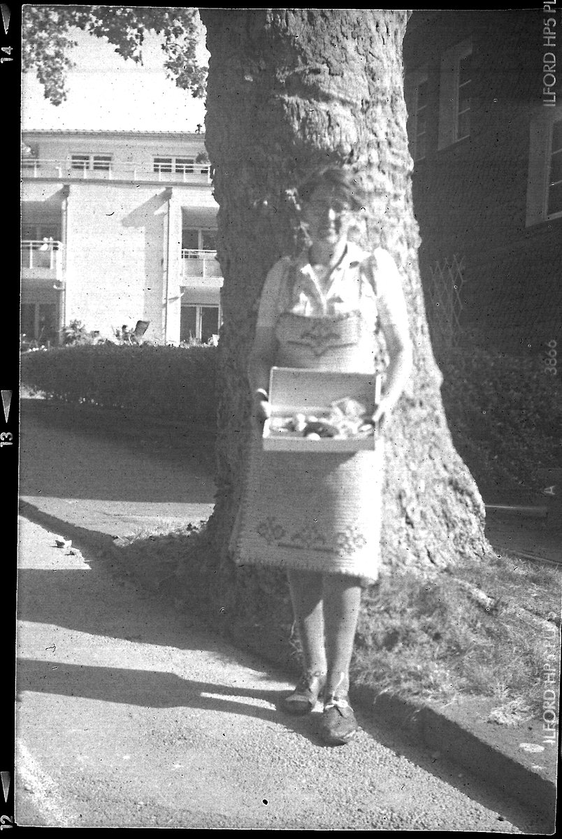 Me selling stuff on the street, Wuppertal 1945.