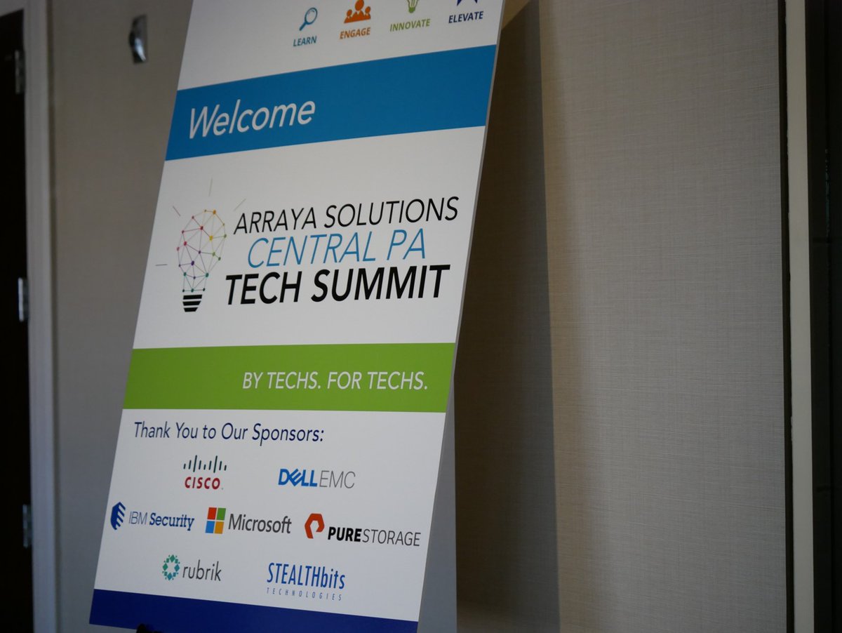 ArrayaSolutions's tweet image. One year ago today, we held our Central PA #ArrayaTechSummit! You can still catch up with our team at one of our upcoming all-virtual events! Here's what we have in store next: ow.ly/VCY150CjJmZ #TechEvents