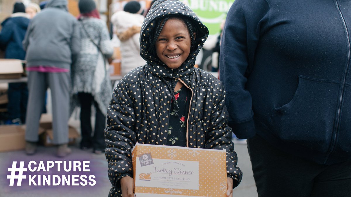 Every act of kindness can inspire others to pay it forward. Starting on World Kindness Day through 12/4, share with us an act of kindness someone did for you using #CaptureKindness, and we’ll donate 100 meals to Feeding America® (up to 10mil meals)!