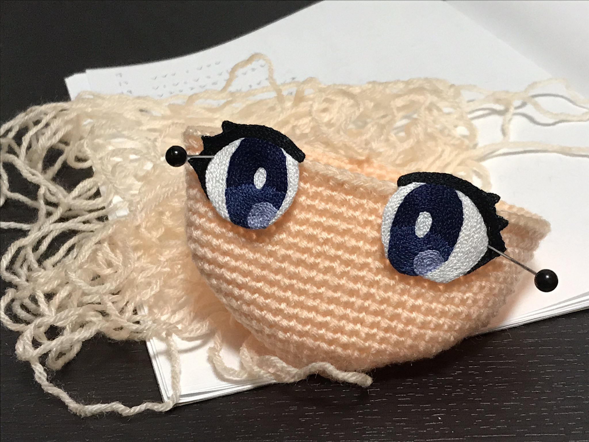 パイモンのあみぐるみ製作過程 Twitter