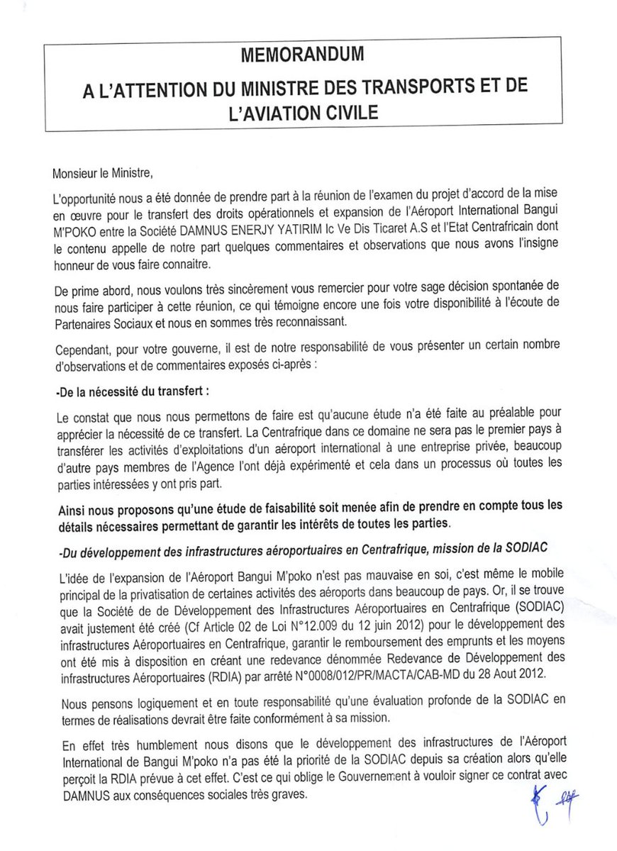 NathaliaDukhan's tweet photo. Après la privatisation de la digitalisation des pièces d'identité en #Centrafrique au groupe Almadina, c'est au tour de l'aéroport de Bangui d'être bradé à un groupe privé turc Damnus...
https://t.co/v2fWZduoc2

Réaction de l'Asecna... https://t.co/lcOFxGa64u