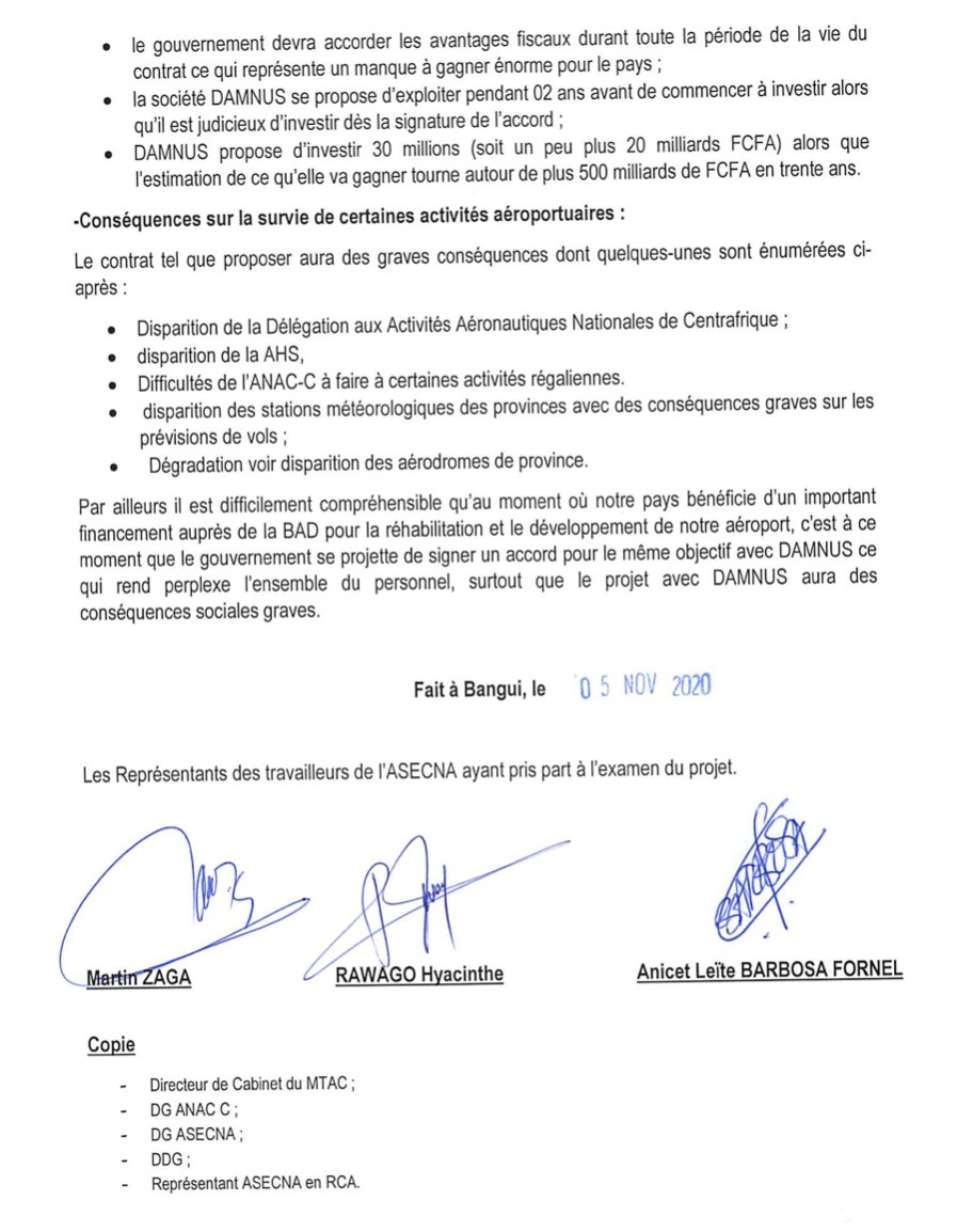 NathaliaDukhan's tweet photo. Après la privatisation de la digitalisation des pièces d'identité en #Centrafrique au groupe Almadina, c'est au tour de l'aéroport de Bangui d'être bradé à un groupe privé turc Damnus...
https://t.co/v2fWZduoc2

Réaction de l'Asecna... https://t.co/lcOFxGa64u