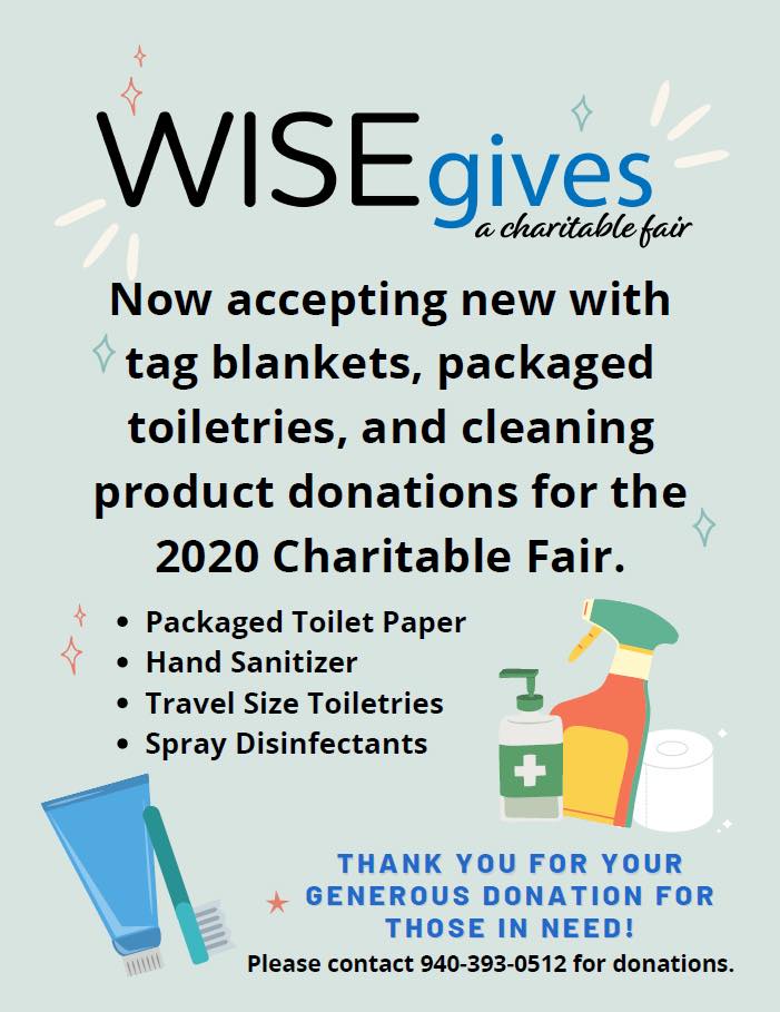 DecaturTXEDC's tweet image. Wise Health System is accepting donations for toiletries! Travel size and full size are great! Please drop off donations to 1000 Medical Center Drive, Decatur TX.

*Donations accepted through November!