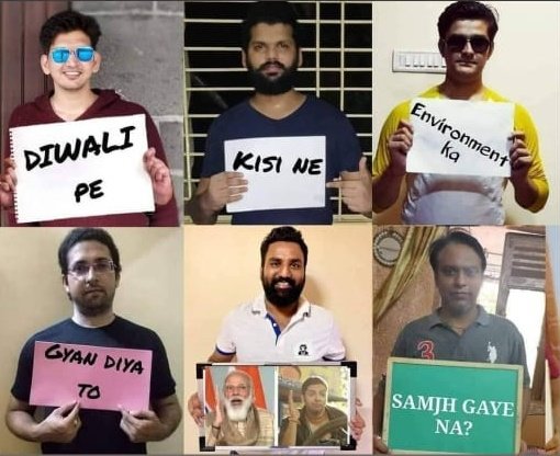 PRITAMKRSINGH9's tweet photo. Causes of pollution according to some highly educated people are:-
��Diwali 
◾Diwali
◾Diwali
◾Diwali
◾Diwali 
◾Diwali
#हम_तो_पटाखे_फोड़ेंगे https://t.co/6HZw0exN33