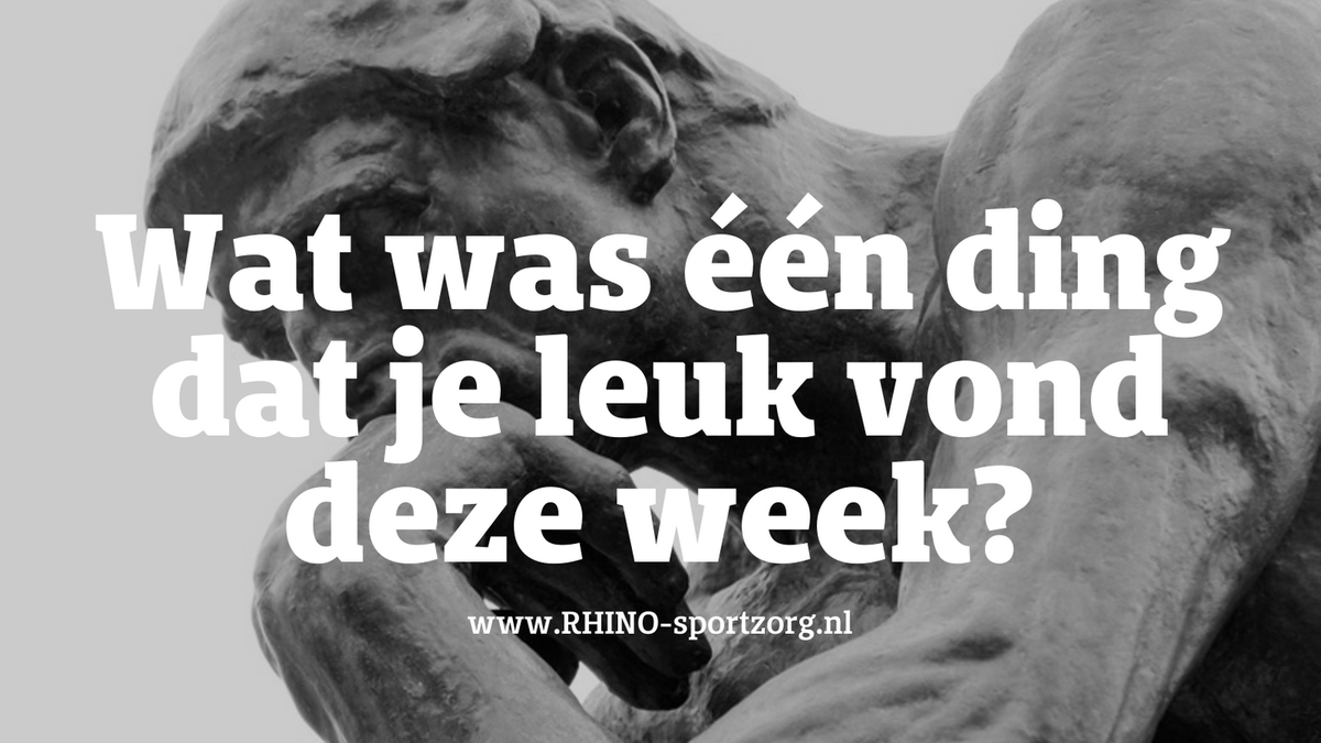Wat was één ding dat je leuk vond deze week?