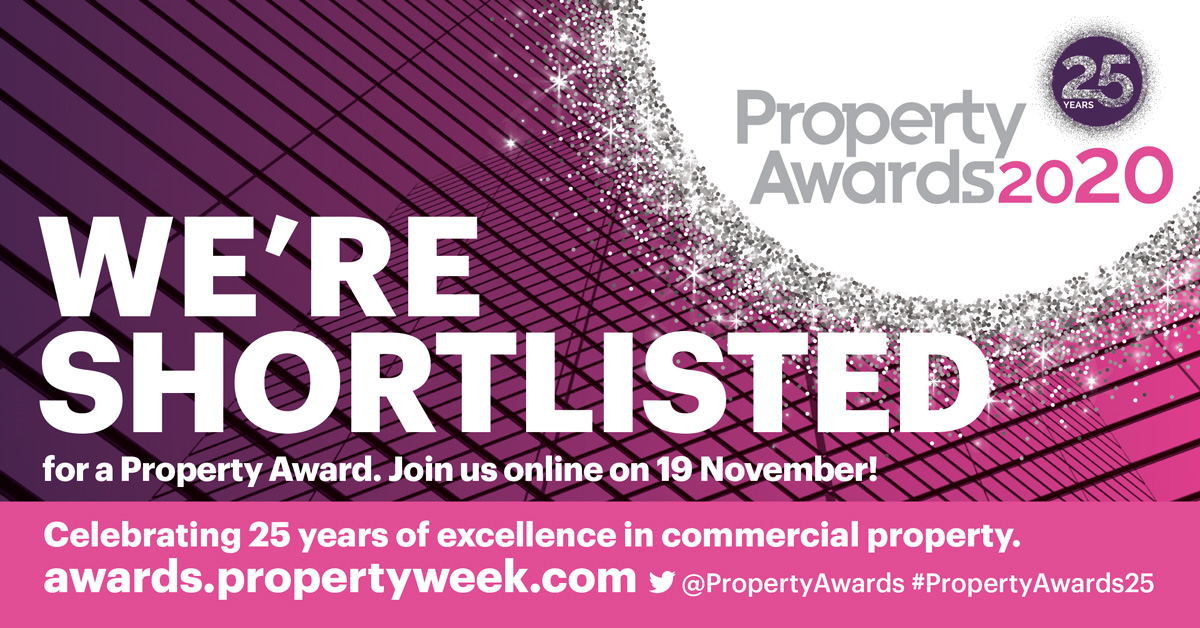 We're extremely proud to be nominated for two #Property Awards by Property Week this year: '#PropTech #Innovator of the Year' and 'Professional Team of the Year'! Thanks to the judges for shortlisting us and see you on 19 November at the virtual awards night. #FingersCrossed #CRE