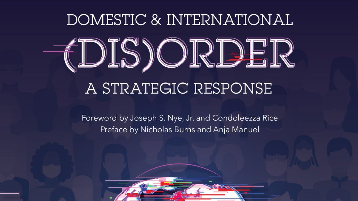 AspenStrategy's tweet photo. Looking for a weekend read? Check out our latest nonpartisan book “Domestic & International (Dis)Order: A Strategic Response” w/ 24 chapters on race, the #ChinaChallenge, the global economy & U.S. #foreignpolicy priorities in 2021. https://t.co/hcQ8PZs85X #AspenStrategyGroup https://t.co/EfbIApqm5b