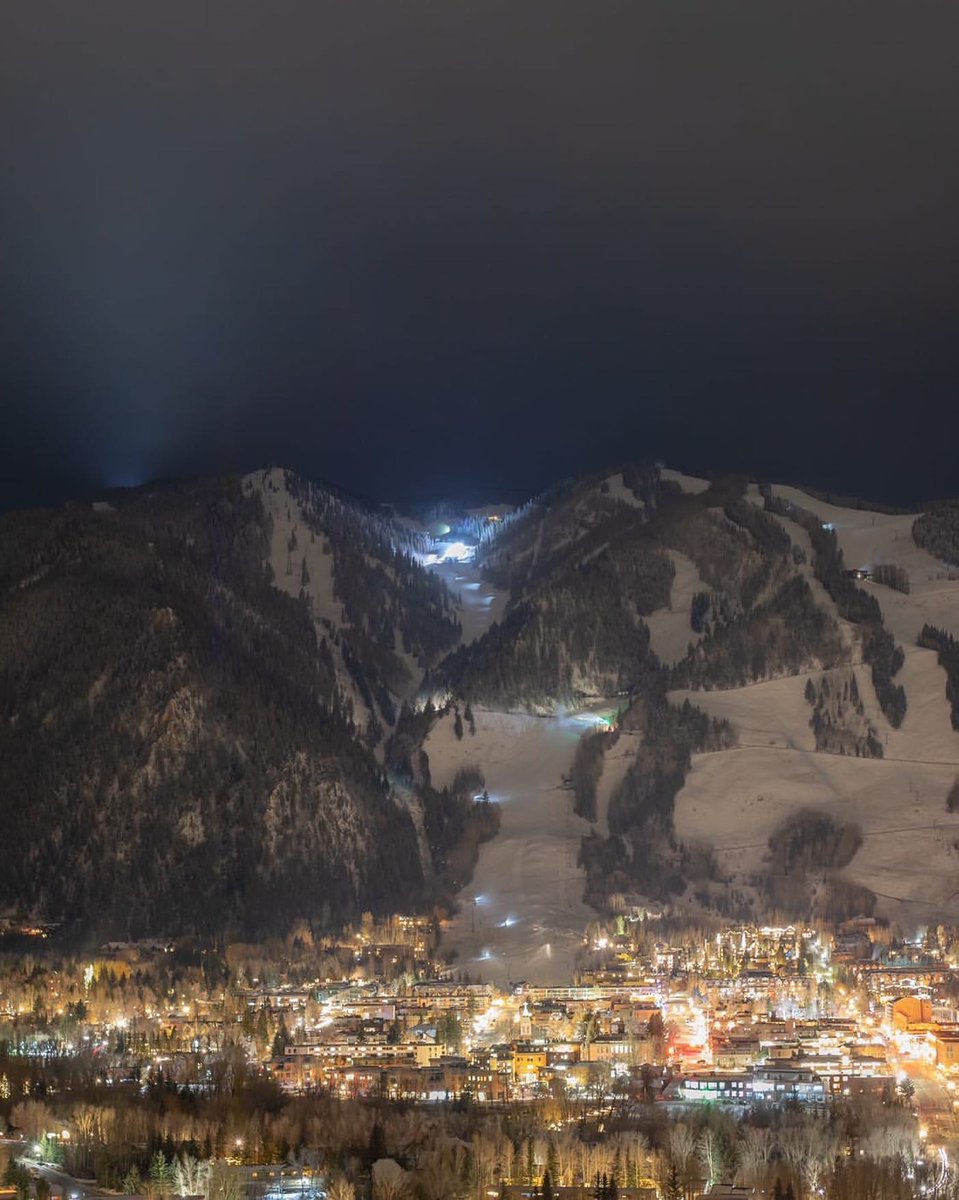 Lights on the mountain mean ski season is quickly approaching... ⛷ photo: @photograferg