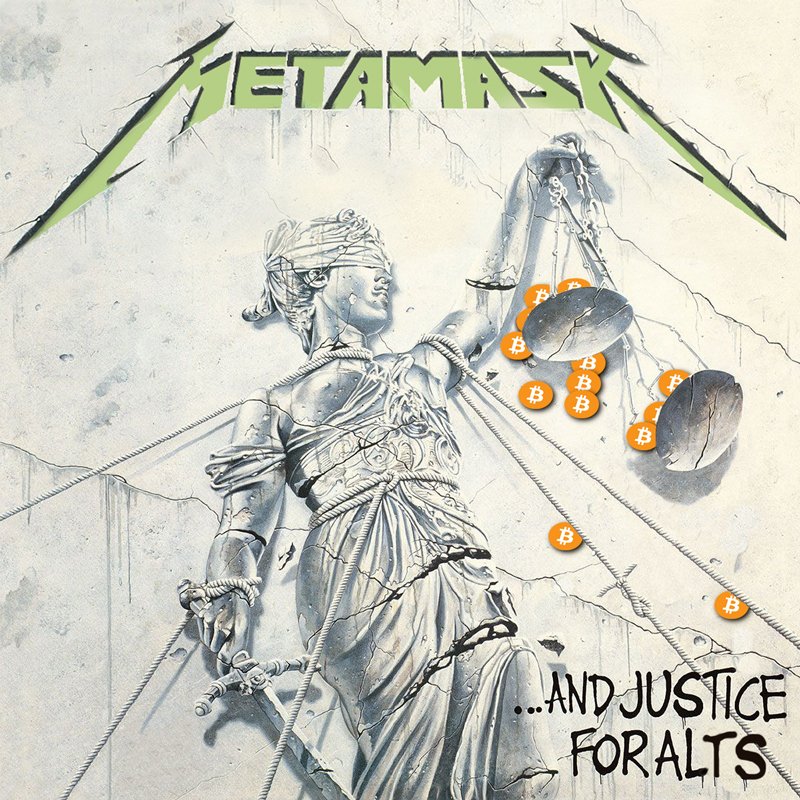 cryptoluxart's tweet photo. What if METAMASK meets METALLICA? Maybe this! 
Avaiable on https://t.co/oRXpdhUefc
#NFTart #NFT #metamask #cryptoart
#rarible https://t.co/xKe0Qe2CSe