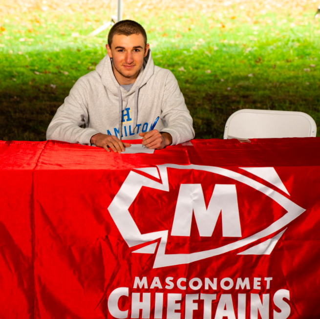 Jacob Mair signs his letter of intent to continue his education and athletic career at Hamilton College! Congrats Jacob!