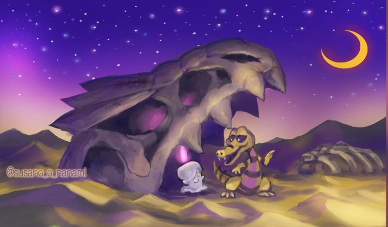 すさノお ポケモンとかのイラストを描く Lovelylandscapes Pokemon 巨大なポケモンがいる風景