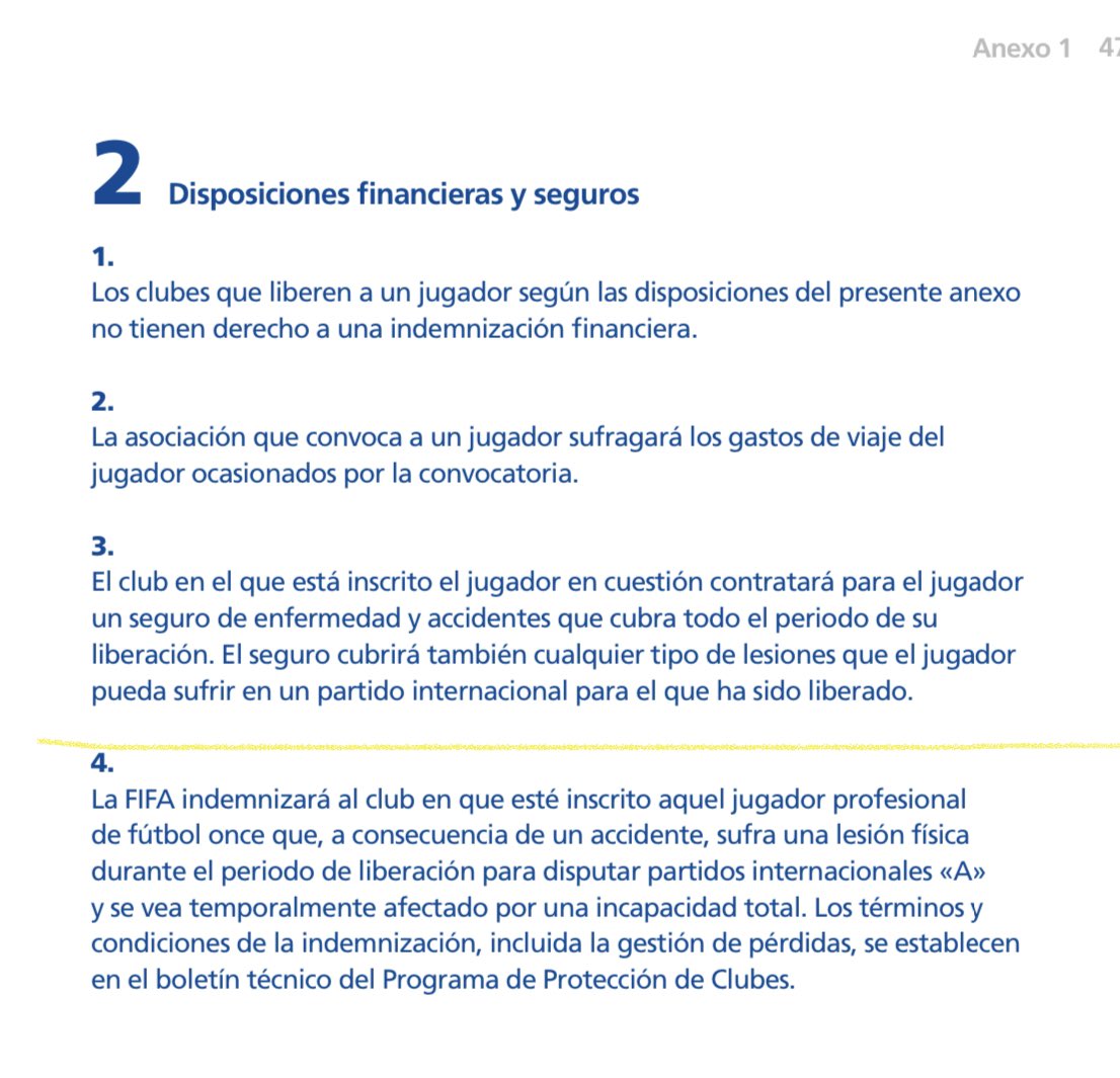 julitanus14's tweet photo. El RETJ FIFA en su art.2 inciso 3 del Anexo 1 impone a los clubes (en este caso Bayer) la contratación de un seguro de accidentes que cubra cualquier tipo de lesion que el jugador pueda sufrir en la disputa de un partido internacional para el que ha sido liberado.A su vez la FIFA https://t.co/UNHcW7mdxn