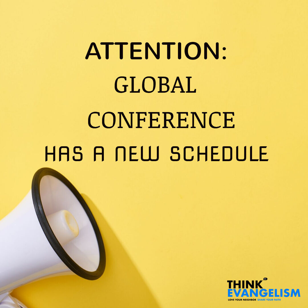 The last ThinkEvangelism for 2020 is December 12. We will be going to a new conference schedule starting 2021. Continue to check thinkevangelism.org for the latest information!