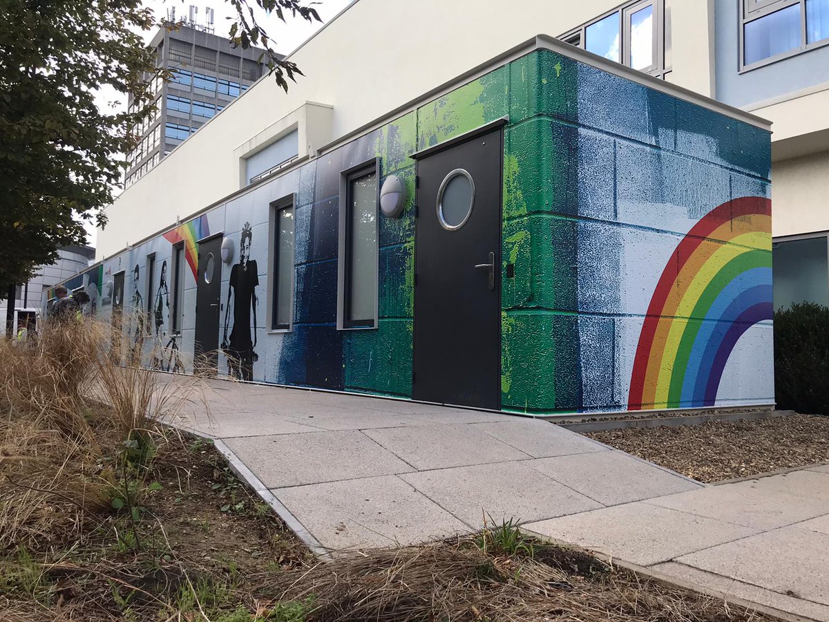 activecommute's tweet image. Before &amp;amp; after photos.  What an awesome wrap design on the cycle/run to work hub, complete with secure bike parking, showers and lockers.  #Cycling #cyclecommute #runcommute #running #ActiveTravel  #ridetowork #FacilitiesManagement