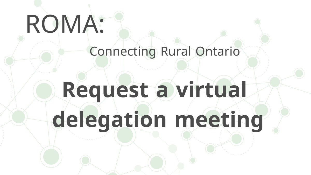 Reminder: Deadline to request a delegation meeting at #ROMA2021 annual conference is November 30. Don't miss your chance to connect with the province on your priorities. #onpoli roma.on.ca/Events/2021ROM…