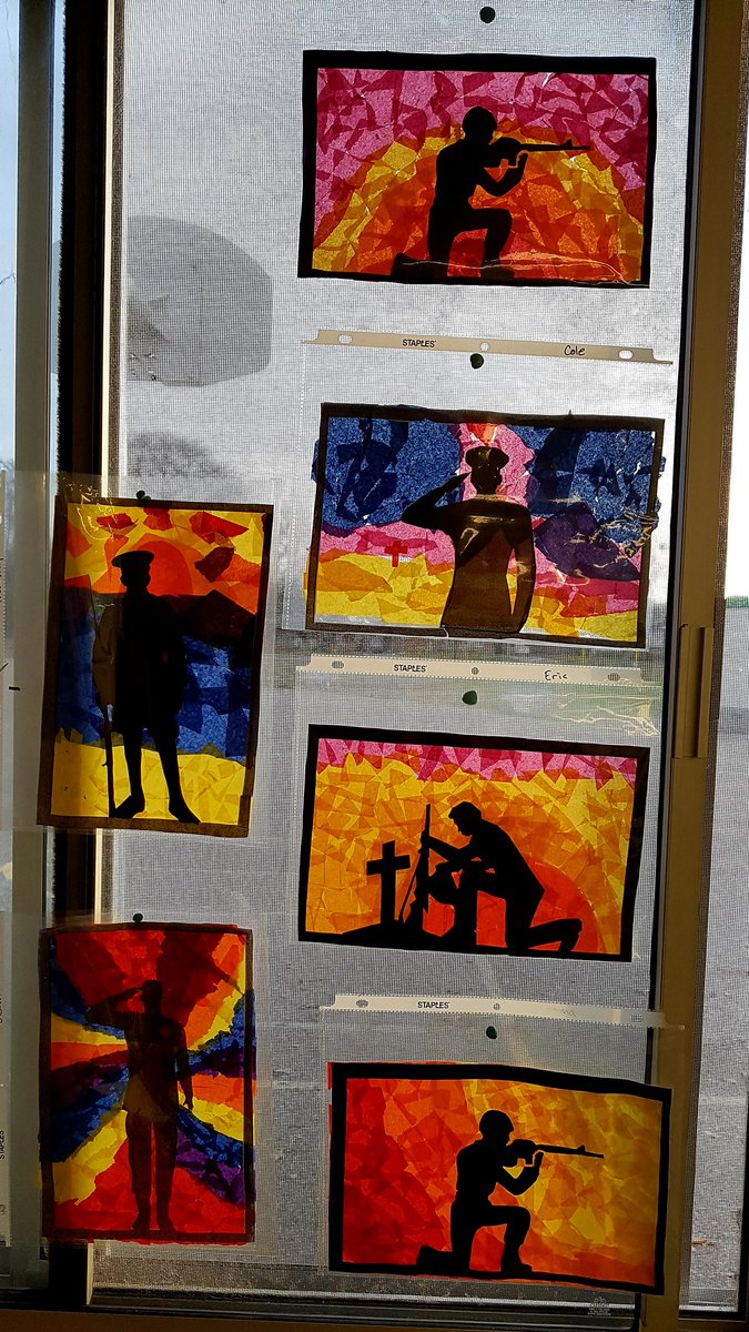 MightyMustang25's tweet photo. Remembrance Day Stained Glass creations.  @SPSSabres https://t.co/RfRJqjpyFR