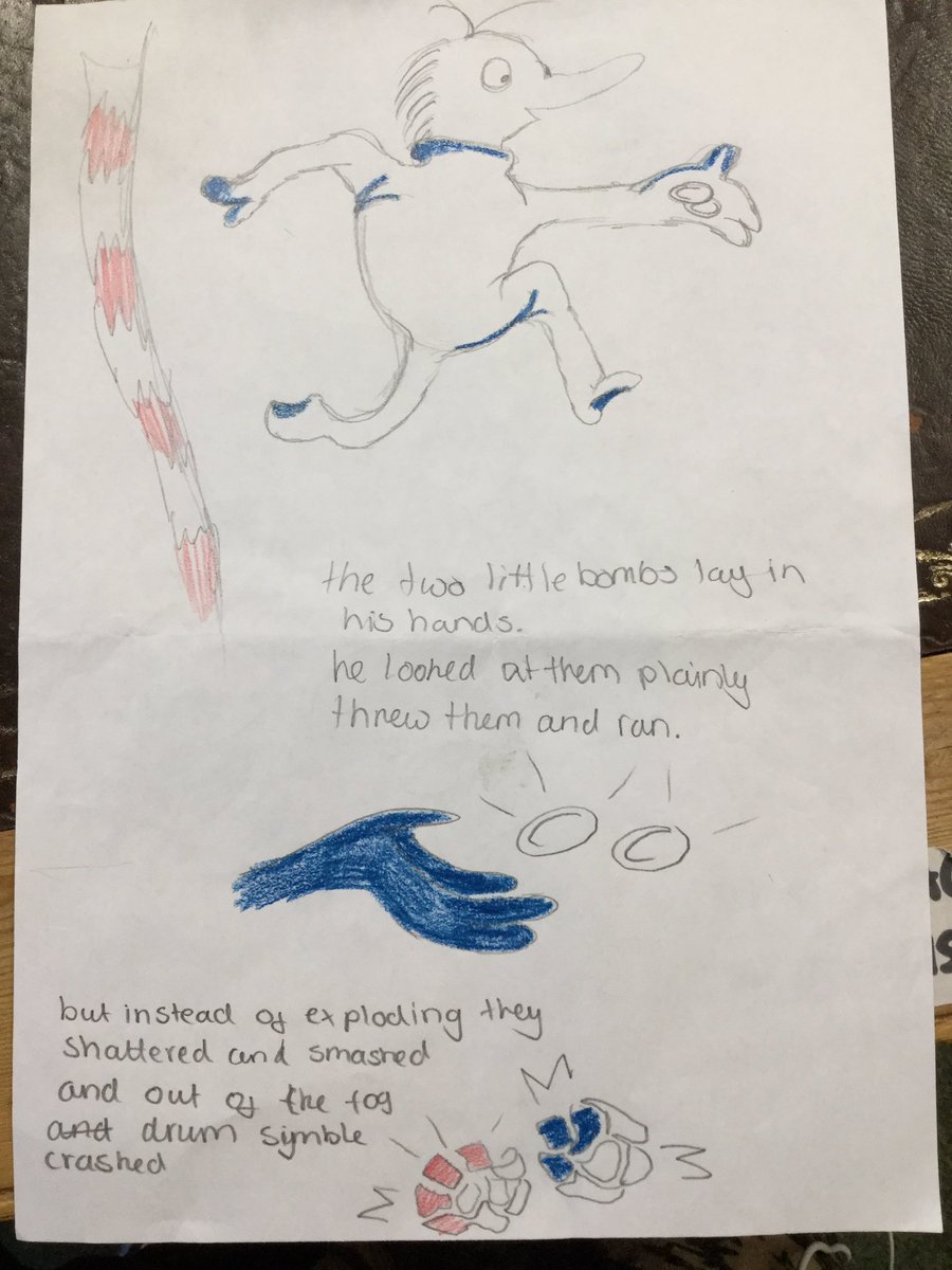 DunhurstEnglish's tweet photo. How would you  have the #Story end? Year 8 concluding in the style of @DrSeuss #peace #resolution #creative thinking https://t.co/0Dwx2LrRAl