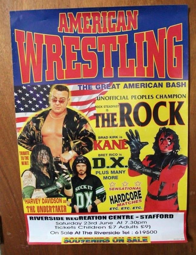 In the late 1990s & into the early 2000s, British wrestling was mainly of the AMERICAN WRESTLING LIVE-type touring shows, that would roll into your local town hall, put on a one-off night of family-friendly fun, then move on to the next town, coming back 6-12 months later.[cont]