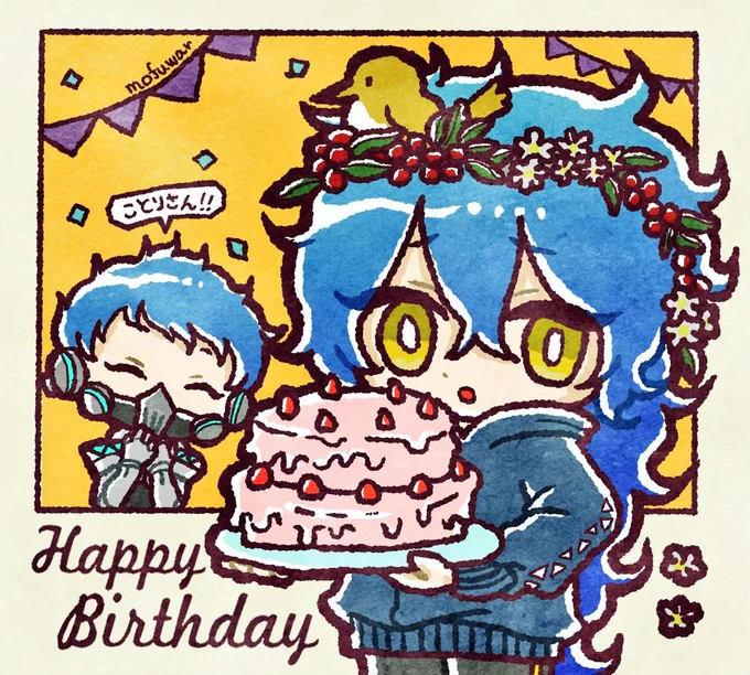 @kotorimatsu 
(◡ ‿ ◡)丿-=≡Σ♥️
小鳥さんお誕生日おめでとうございます…🕊️
小鳥さんの作品をいつも楽しみにしています😌 