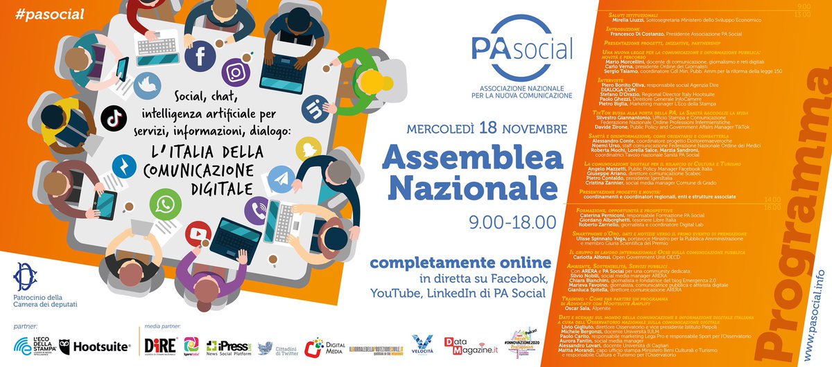 fdicos10's tweet photo. ⏳ L’era digitale della comunicazione e informazione pubblica. Arriva l’assemblea nazionale di #PASocial, vi aspettiamo il 18 novembre (dalle 9 alle 18) in diretta sui canali Facebook, YouTube, LinkedIn dell’associazione. Un programma molto ricco 👉 https://t.co/BZU7YA3mTS https://t.co/cPLR0MjqGY
