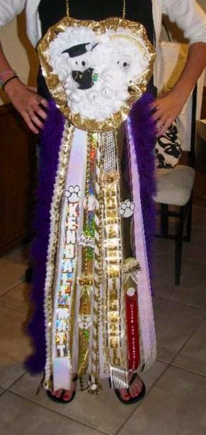 MacGenAthletics's tweet photo. In honor of homecoming! Just a little throwback to Massaโs Senior homecoming mum! #class2011 #AthleticTrainer #mums #garters #fromdallas #throwback #homecomingweek #MPND https://t.co/Yk4807FDwl