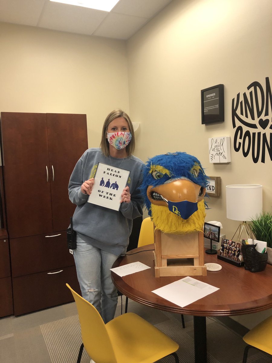 The next Head Falcon: Mrs. Jetton! Mr. Allen says”She has always been a great teacher and coach. She has taken on a new role as assistant principal with an ongoing spirit and relentless work ethic. She cares about everyone and goes out of her way to make people feel appreciated.”