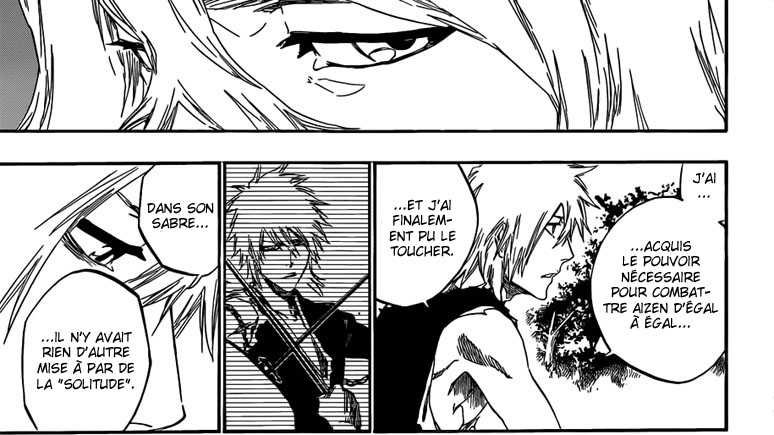 FinalitéAizen a énormément appris de ca défaite, le Hogyoku la rejeter parce que c'était sont vœux.Aizen n'a manifestement pas géré ses sentiments enfouis tel que la solitude. Solitude peut être montrée bien avant cette scène.