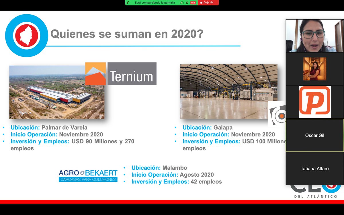 CEOdelAtlantico's tweet photo. El oriente del #atlantico se fortalece en este #2020 con la llegada de @Ternium #packfilms @Bekaert a los corredores industriales. Empresas que se suman a consolidar el tejido empresarial de la zona @ProBaq y contribuir en la generación de empleo. https://t.co/gUplSfNuny