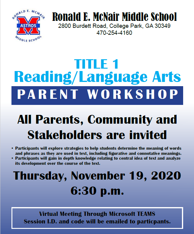 Kaylor862's tweet photo. Title I Language Arts Workshop!! Link to join meeting will be emailed to all attendees. Hope to see you there!!! https://t.co/BTtZMnyadY