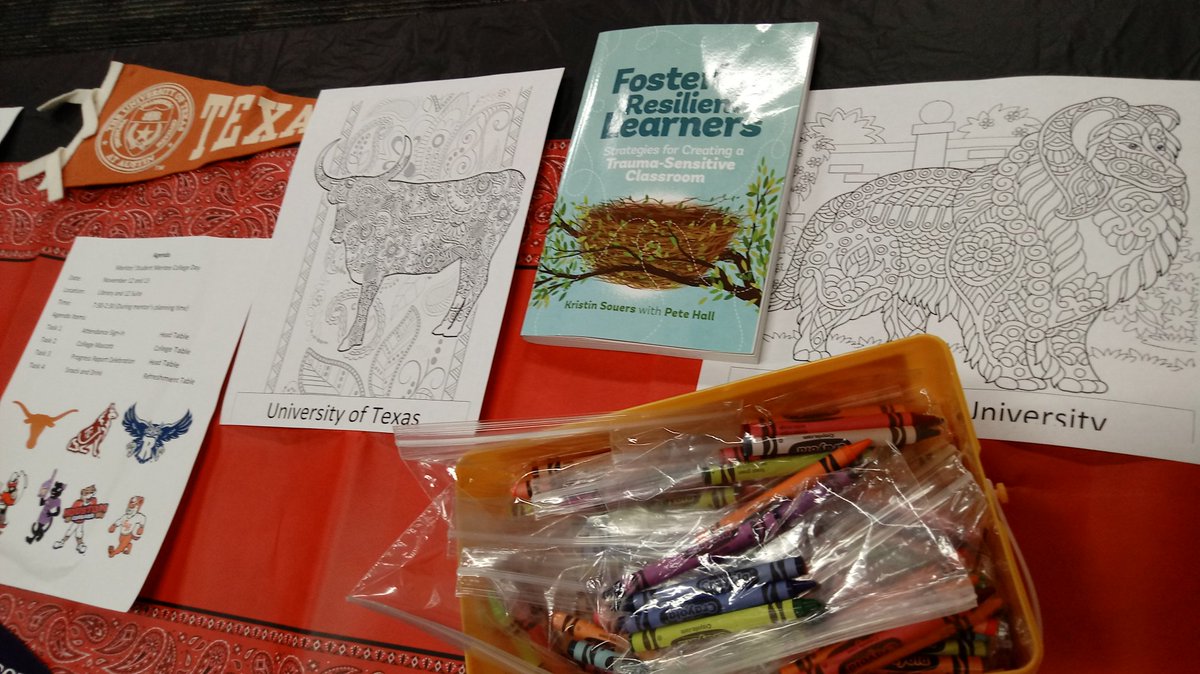 Using summer book study to design our Mentor/ Mentees events this year. Brain break for Texas College Day....<a href="/BecherMary/">Mary Becher</a> <a href="/ThorntonCFISD/">Thornton MS</a> <a href="/thepatriotpages/">Thornton Yearbook</a>