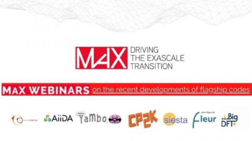 max_center2's tweet photo. Warmest thank you 🙏 to the 115 participants that joined the final @max_center2 Webinar of the Flagship #Codes series & to #BigDFT speakers! #HPC
Don't miss the chance to look back at this & all the other webinars of the series here⤵️
https://t.co/J80xAaUt5V https://t.co/sXw5XXS26V