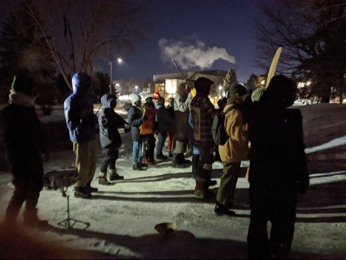 nfld_al3's tweet photo. Yesterday Commissioner Laura Bishop betrayed MN by kowtowing to Enbridge, granting the permits for their toxic Line 3 project. Early this morning she was serenaded with pots, pans, drums, an accordion, and lots of screaming. @MnPCA has no integrity and the whole block knows it https://t.co/iuDoKTOUXi