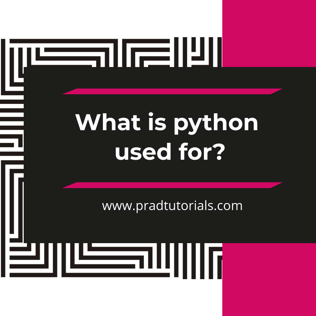 pradtutorials's tweet image. What is python used for and why? Learn now!
Visit:
pradtutorials.com/what-is-python…
#whatispython #whypython #howtousepython #whatispythonusedfor