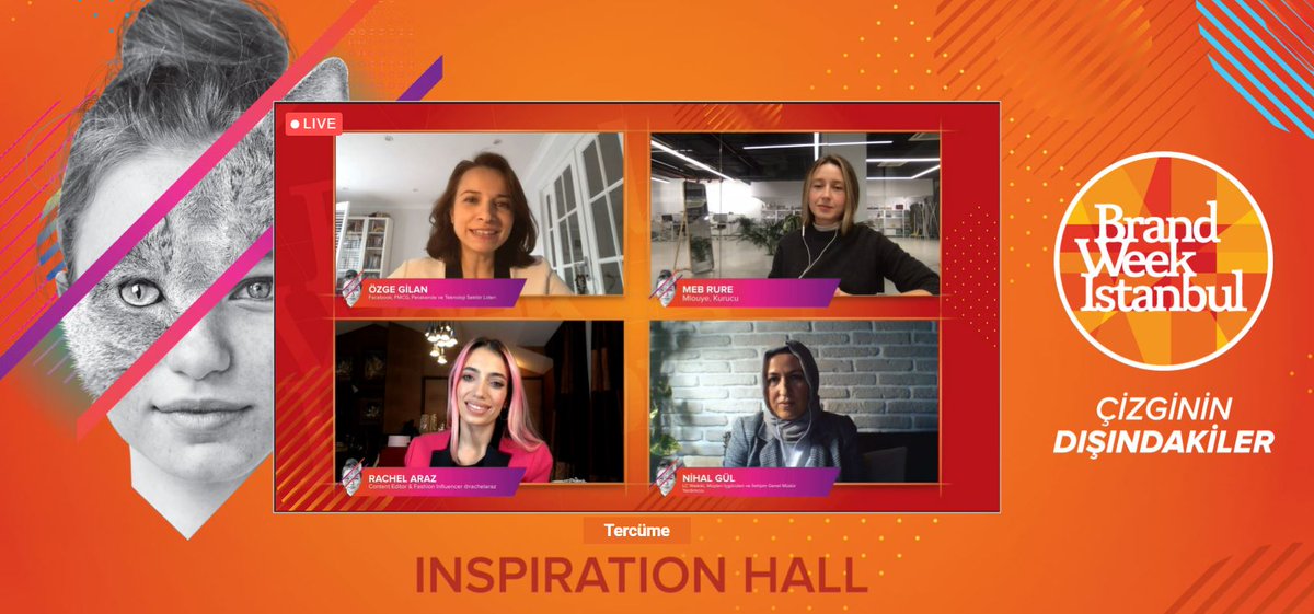 brandweekist's tweet photo. Özge Gilan'ın moderatörlüğünde ''Driving Results with Instagram'' oturumu Meb Rure, Content Editor & Fashion Influencer @rachelaraz ve Nihal Gül ile başladı. #BrandWeek2020 https://t.co/Oza9gw4DK8
