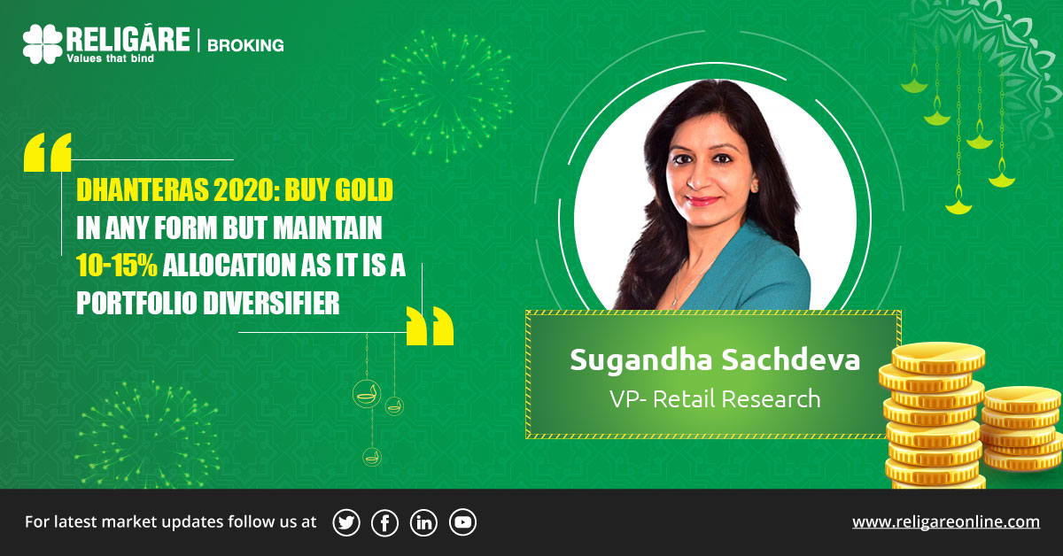 religareonline's tweet image. Ms.Sugandha Sachdeva, VP Metals, Energy &amp;amp; Currency Research shares her views on investment in Gold. Read the full story here rb.gy/mjd89l  
#Dhanteras2020