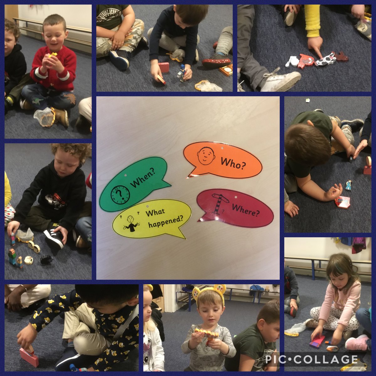 GillianOlford's tweet photo. You don't need to just read a book or story to discuss Who? Where? When? and What Happened?. We had a wonderful session using Nursery Rhymes to develop our Oral Narrative Skills to support our story telling skills @KnightsridgeEYC #developingearlylanguageskills https://t.co/vFjJc9CJOP