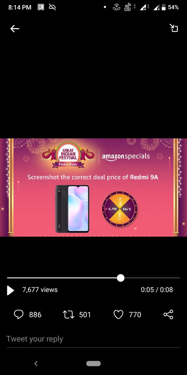 ignite0123's tweet photo. @amazonIN @amazonIN #AmazonSpecials  #AmazonSpecialsRedmi9A https://t.co/p5zxiTMhaE
