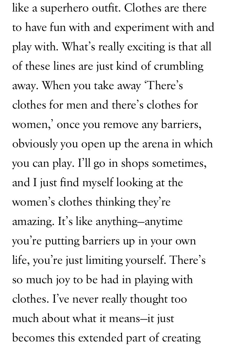 Some of my favorite parts from the vogue article ~ a thread