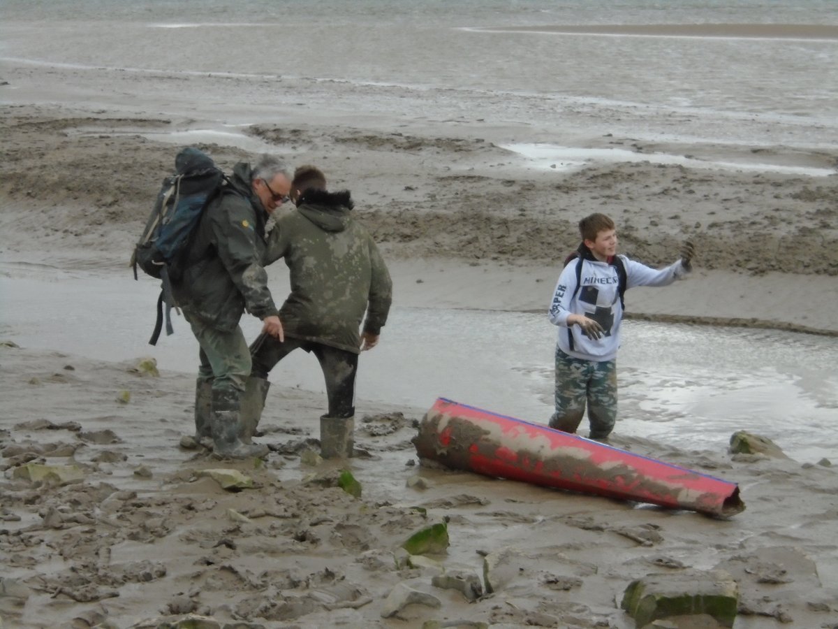 ThePeakAcademy's tweet photo. This week on Outdoor education with @SkylarkAdv Everest went on the muddiest adventure walk.  The trip took place on the River Severn at low tide, hoping to find fossils. The boys had to listening and following instructions, so they didn't get stuck in the mud. https://t.co/o6TkfwNRXI