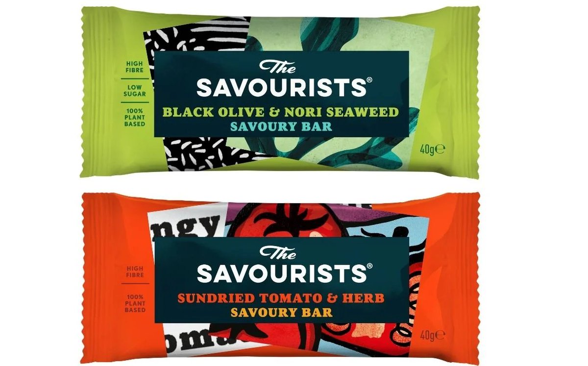 LauraFoodBev's tweet photo. New #snack brand The Savourists has unveiled a range of savoury bars, which it says is one of the first of its kind on the UK market. https://t.co/hXNDFDKhE6 https://t.co/K6ARSyyGdz