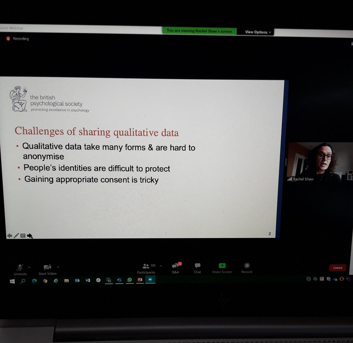 LisaJ_Morrison's tweet photo. FREE @ukrepro @BPSOfficial webinar: The Truth about Open Research is well underway. Next
@DrRachelShaw on the truth about open qualitative research! #asopenaspossible #asclosedasnecessary https://t.co/hY1tr8hiMj